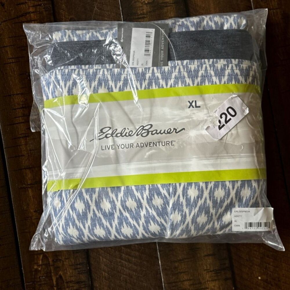 Eddie Bauer Lounge 2-Pack Jogger Pajama Pants Women XL Blue White NWT